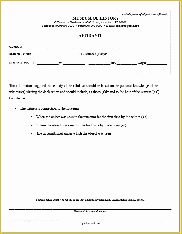 Free General Affidavit Template Of 39 Excellent Samples Of General Affidavit forms Thogati