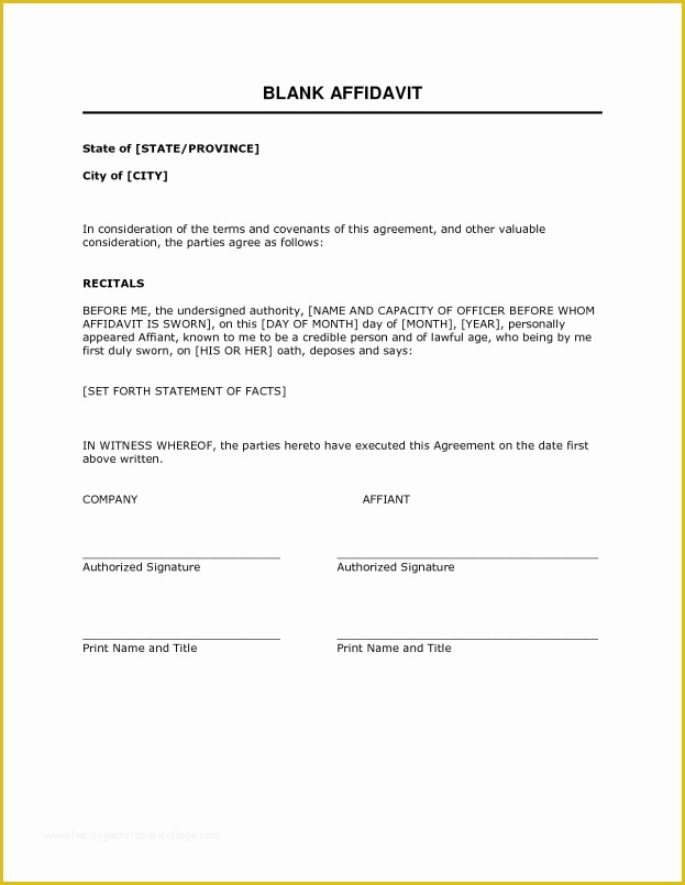 Free General Affidavit Template Of Affidavit form Free Example Mughals