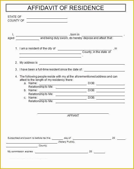 Free General Affidavit Template Of Affidavit Template form In Word Excel Pdf formats