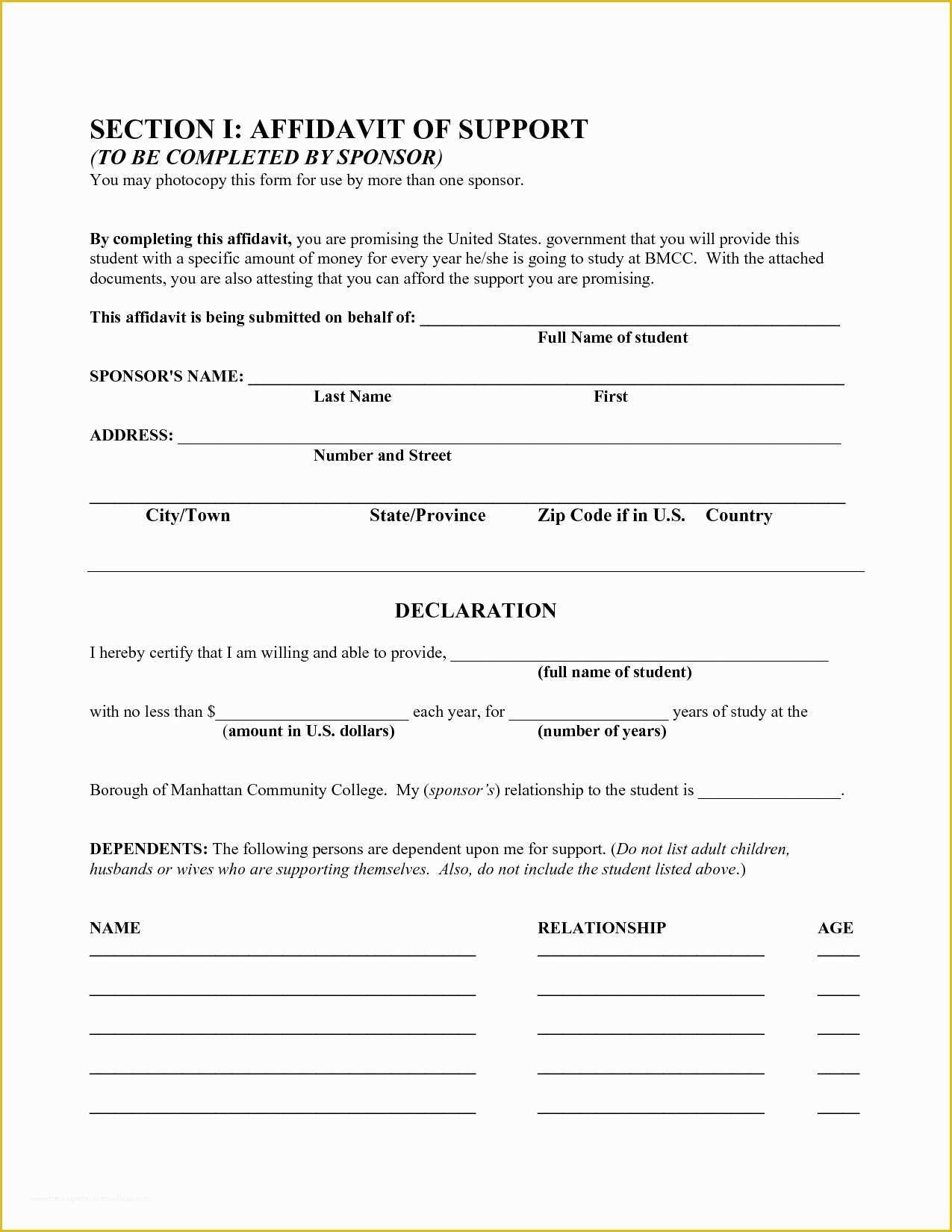 Free General Affidavit Template Of Affidavit Template Free Beepmunk