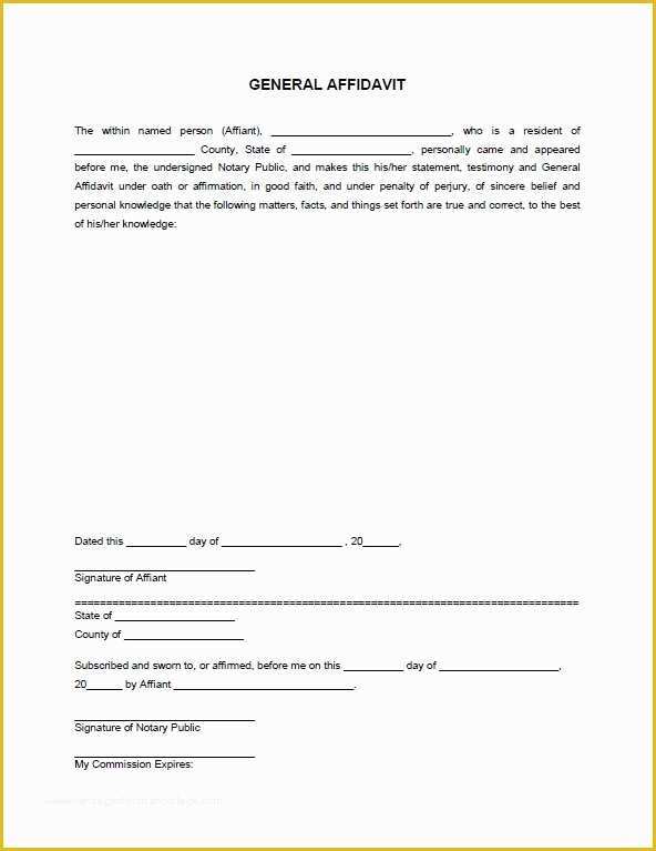 Free General Affidavit Template Of forms &amp; Templates Pdf Editor iskysoft