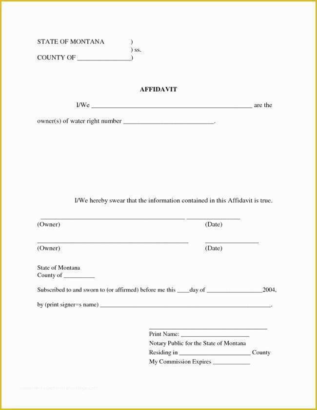 Free General Affidavit Template Of Very Simple yet Efficient Affidavit form Template Example