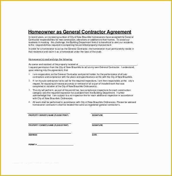 Free General Contractor Agreement Template Of Contractor Agreement Template – 22 Free Word Pdf Apple