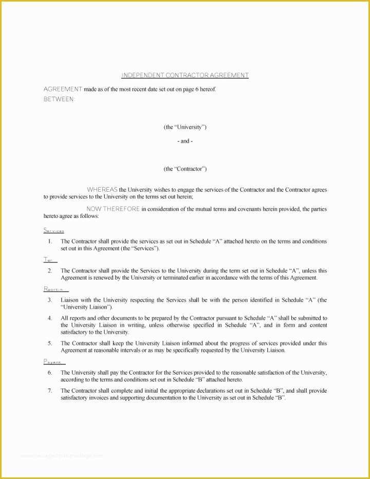 Free General Contractor Agreement Template Of General Contractor Agreement Template