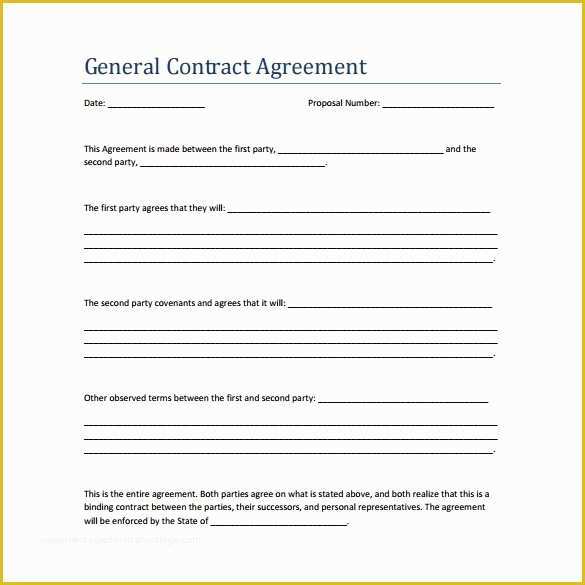 Free General Contractor Agreement Template Of New formatted Agreement Templates