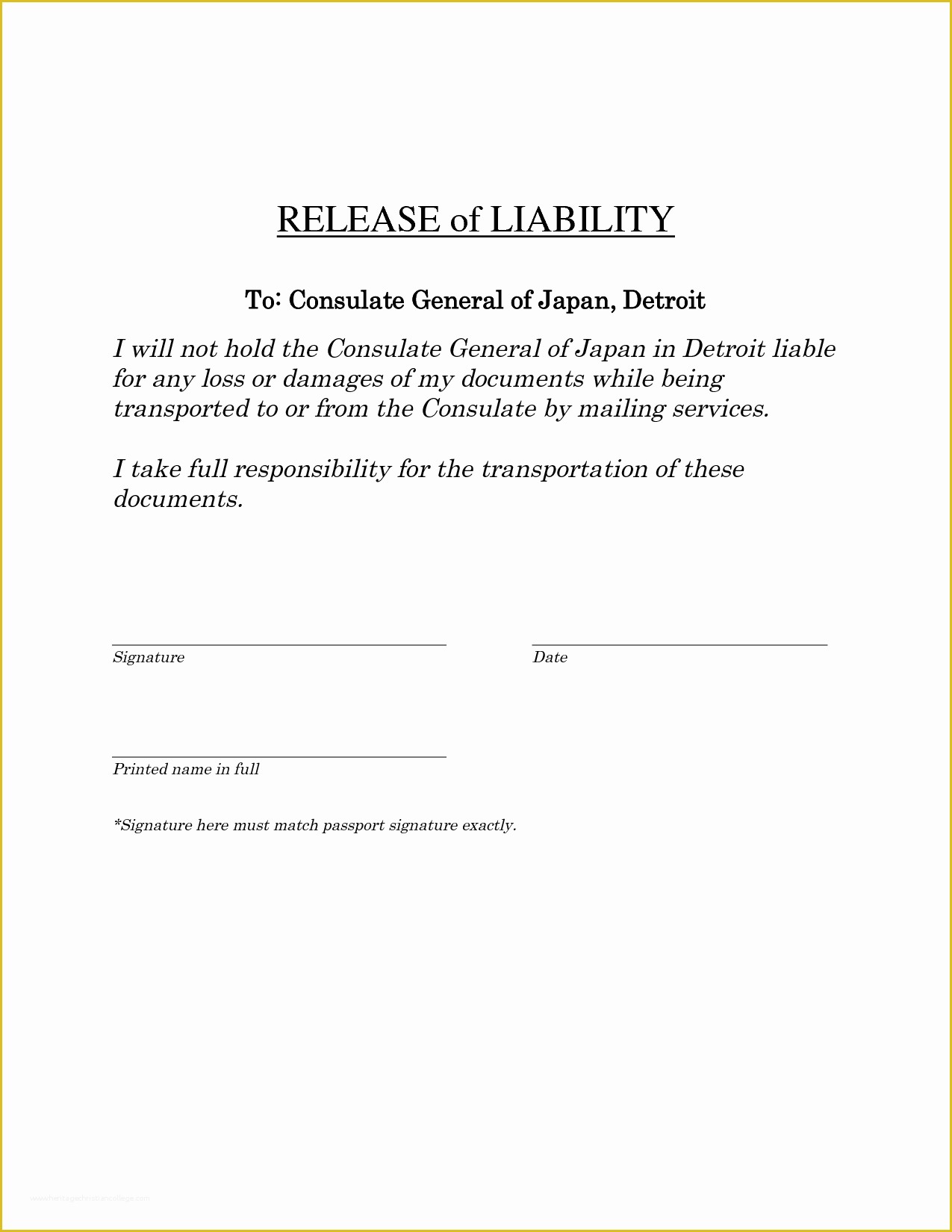 Free General Liability Release form Template Of General Liability Release Portablegasgrillweber