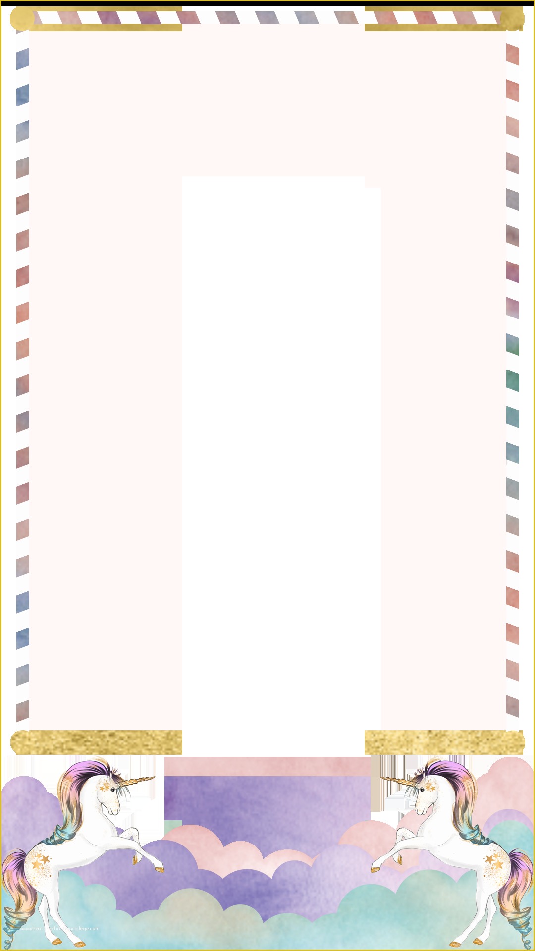 Free Geofilter Templates Of Unicorn Border Birthday Snapchat Filter