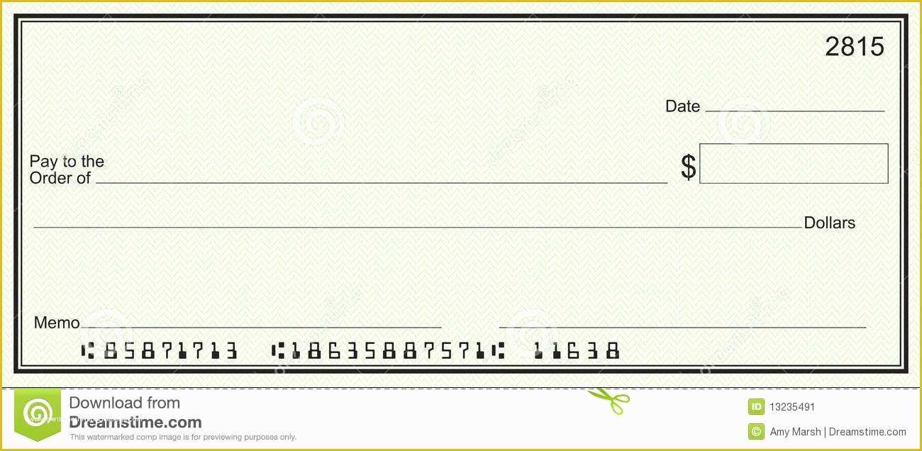 Free Giant Check Template Download Of Blank Check Green Security Background Stock Image