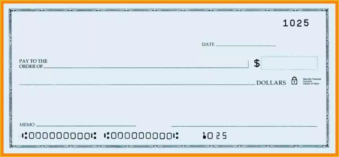 Large Check Template