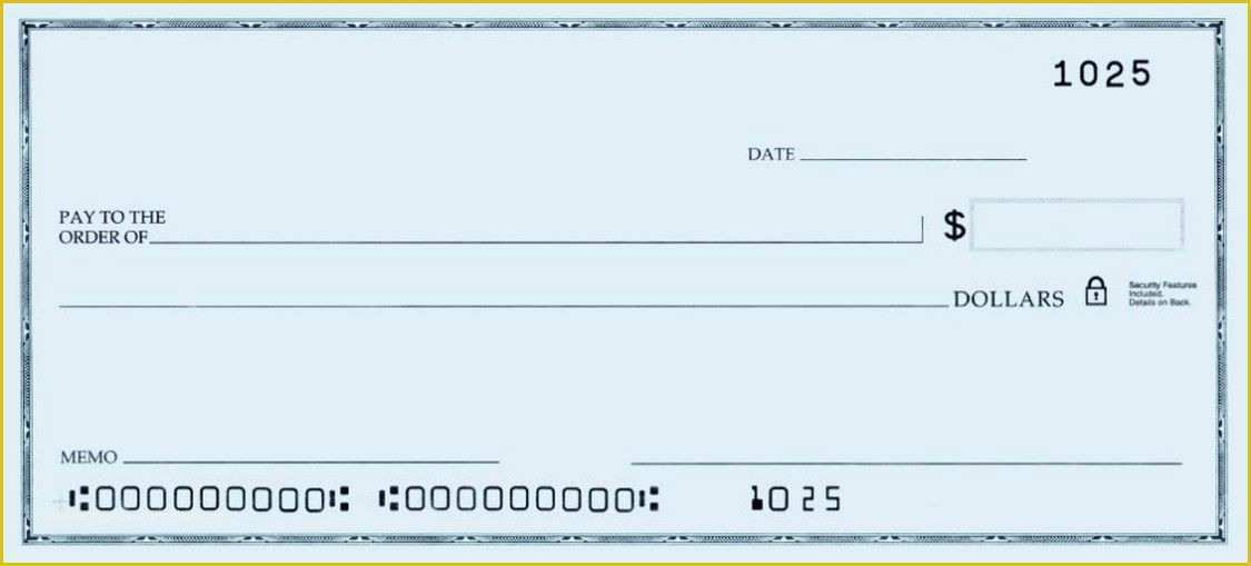 Free Giant Check Template Download Of Printable Personal Blank Check Template