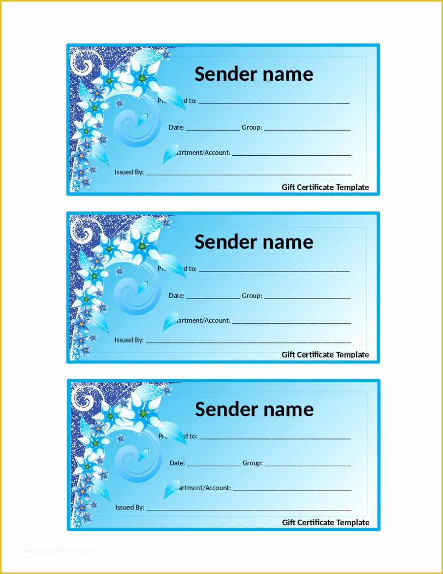 Free Gift Certificate Template Open Office Of 2018 Gift Certificate form Fillable Printable Pdf