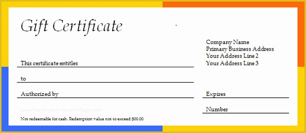Free Gift Certificate Template Open Office Of Free Gift Certificate Template Excel Xlts