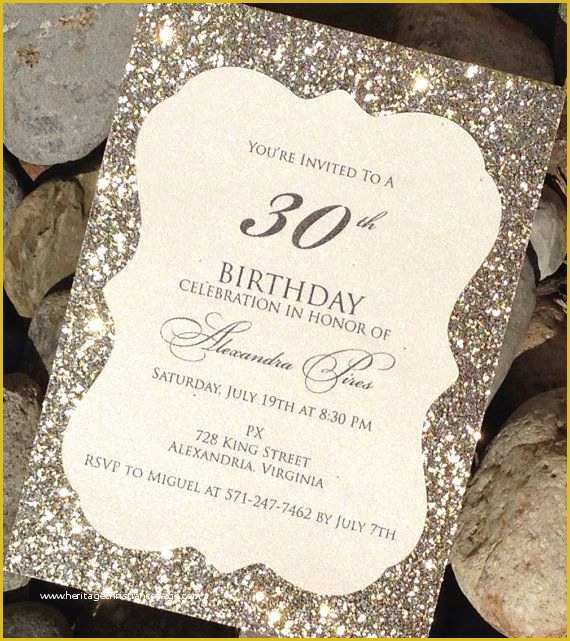 Free Glitter Invitation Template Of Birthday Invitation 25 Glitter Birthday Invitations