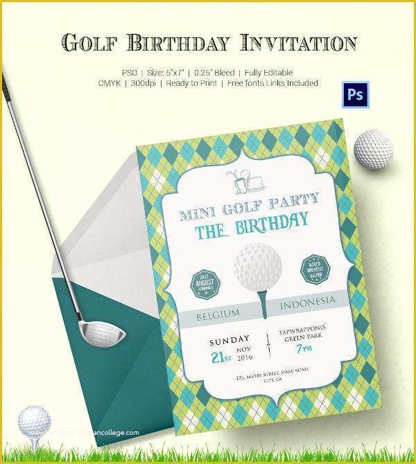 Free Golf Invitation Template Of 25 Fabulous Golf Invitation Templates &amp; Designs