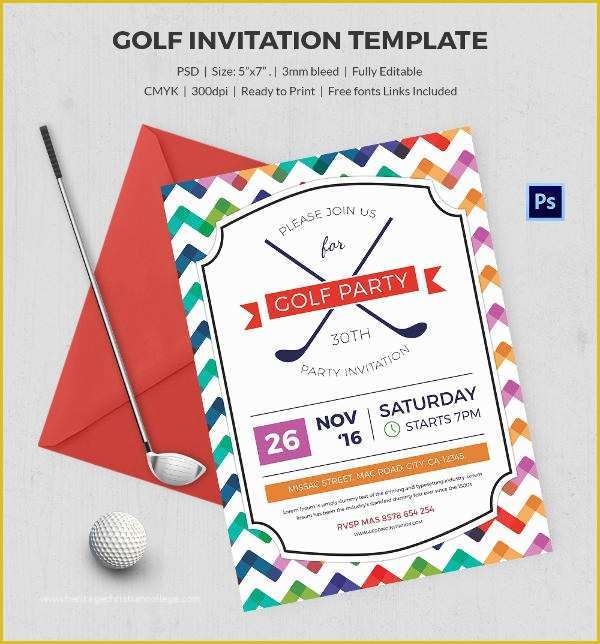 Free Golf Invitation Template Of 25 Fabulous Golf Invitation Templates & Designs