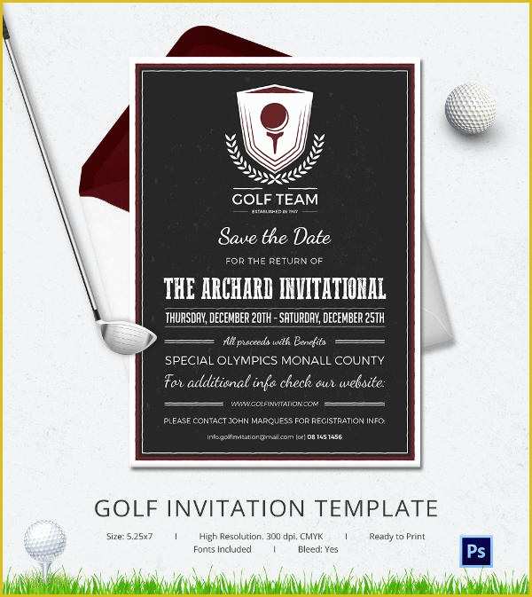 Free Golf Invitation Template Of 25 Fabulous Golf Invitation Templates & Designs