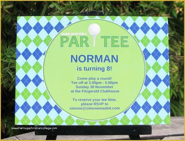 Free Golf Invitation Template Of Golf Birthday Party Invitations &amp; Decorations