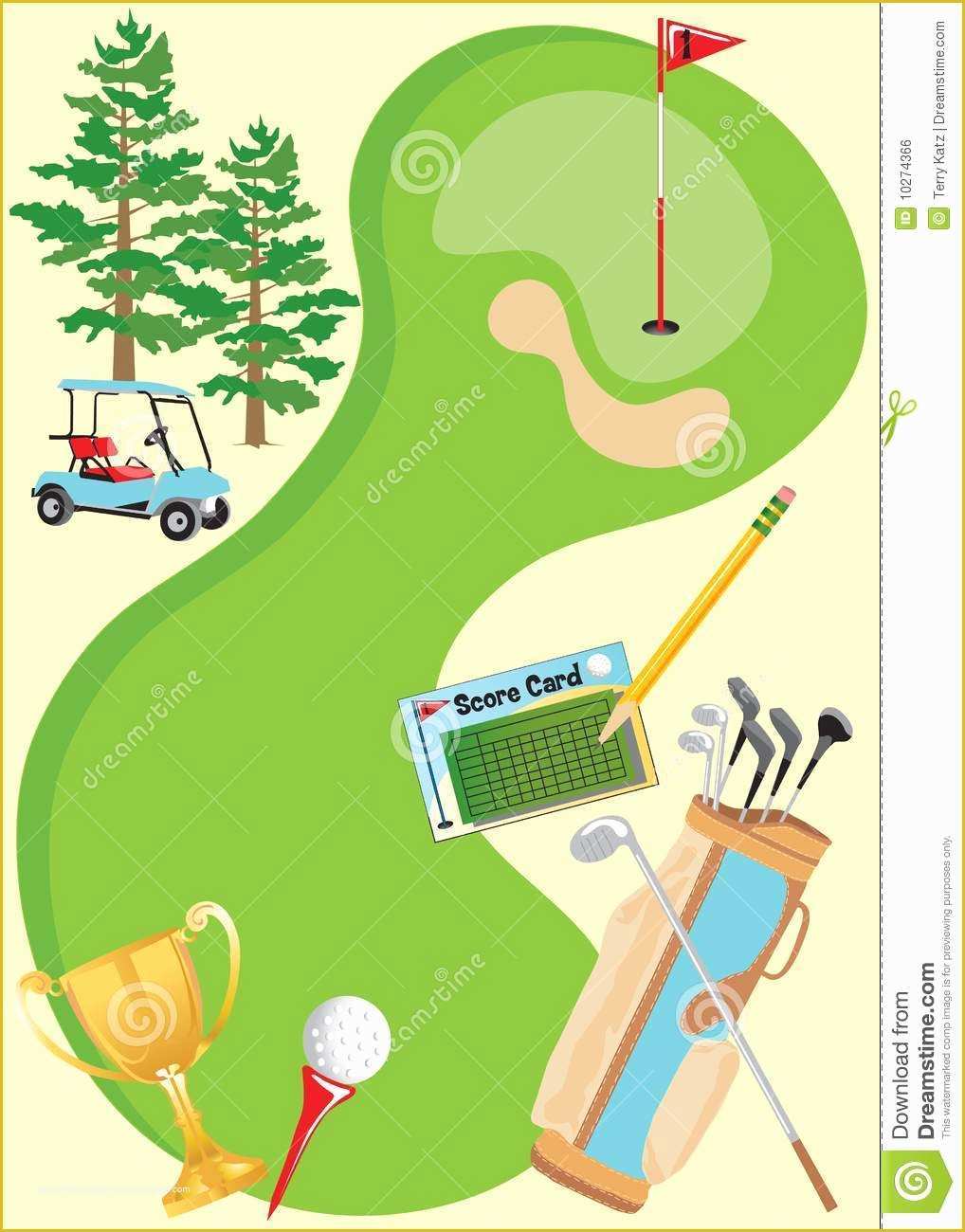 Free Golf Invitation Template Of Golf Invitation Poster Stock Vector Illustration Of