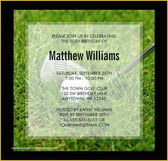 Free Golf Invitation Template Of Golf Invitations Template
