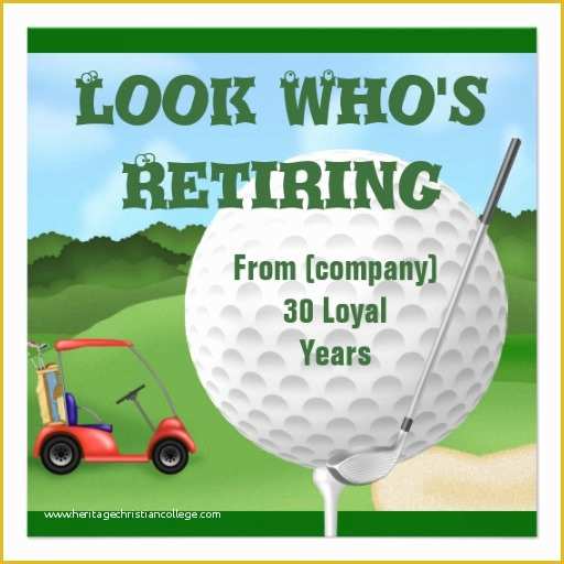 Free Golf Invitation Template Of Golf Retirement Invitations Template 5 25" Square