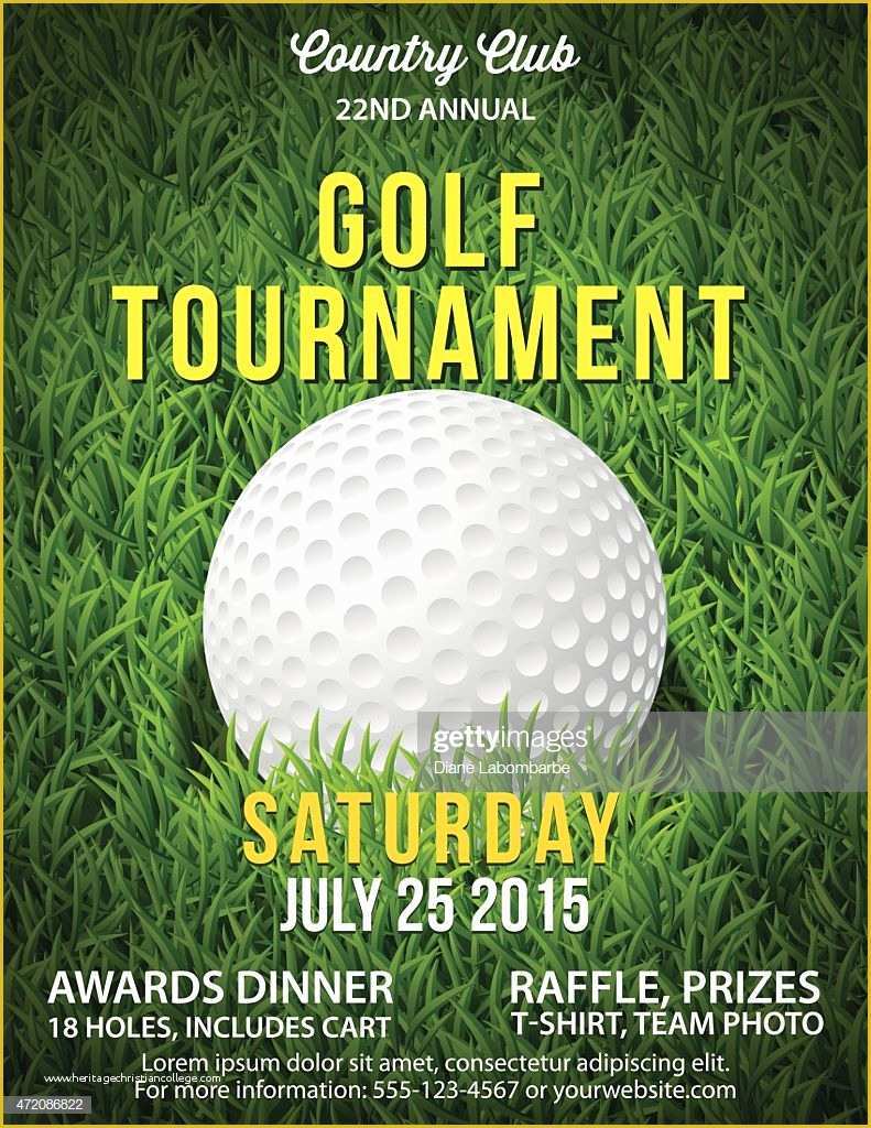 Free Golf Invitation Template Of Golf tournament Invitation Flyer with Grass and Ball