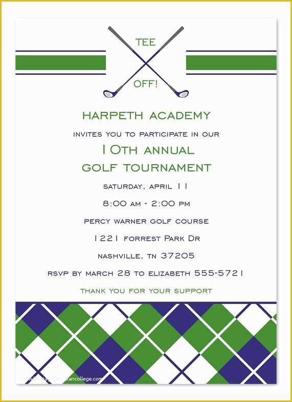 Free Golf Invitation Template Of Golf tournament Invitation Templates