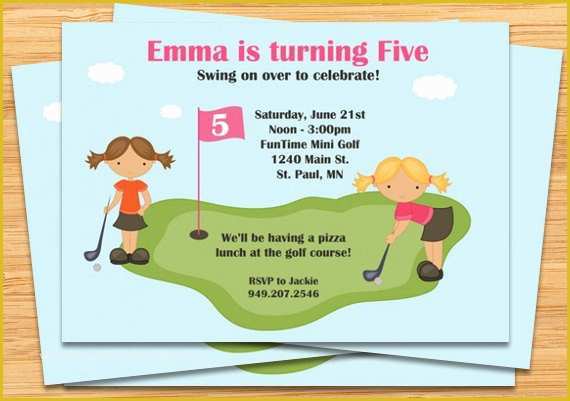 Free Golf Invitation Template Of Mini Golf Birthday Party Invitations