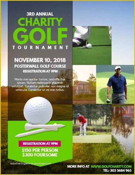 Free Golf Outing Flyer Template Of Charity Golf tournament Flyer Template