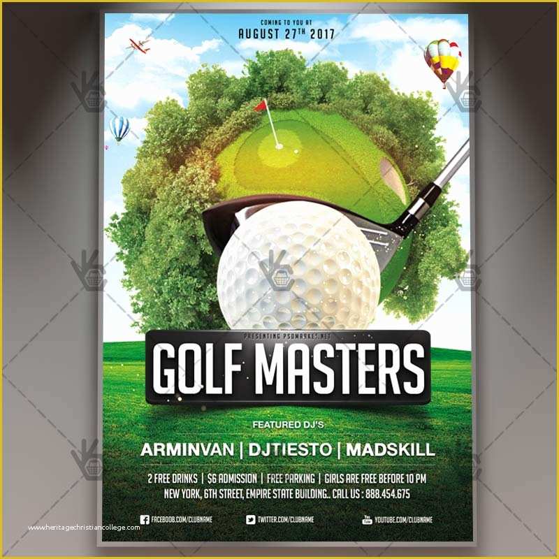 Free Golf Outing Flyer Template Of Golf Flyer Template Golf Masters Premium Flyer Psd