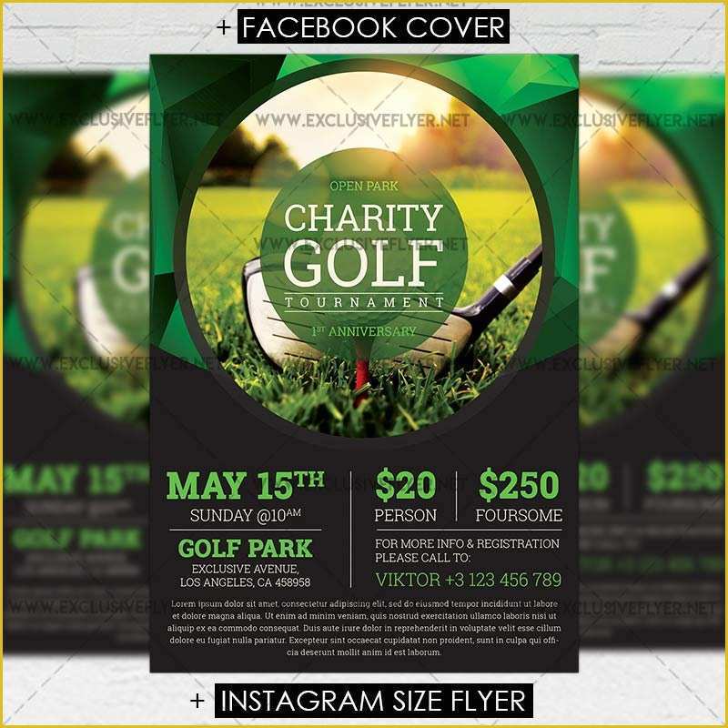 Free Golf Outing Flyer Template Of Golf tournament – Premium A5 Flyer Template