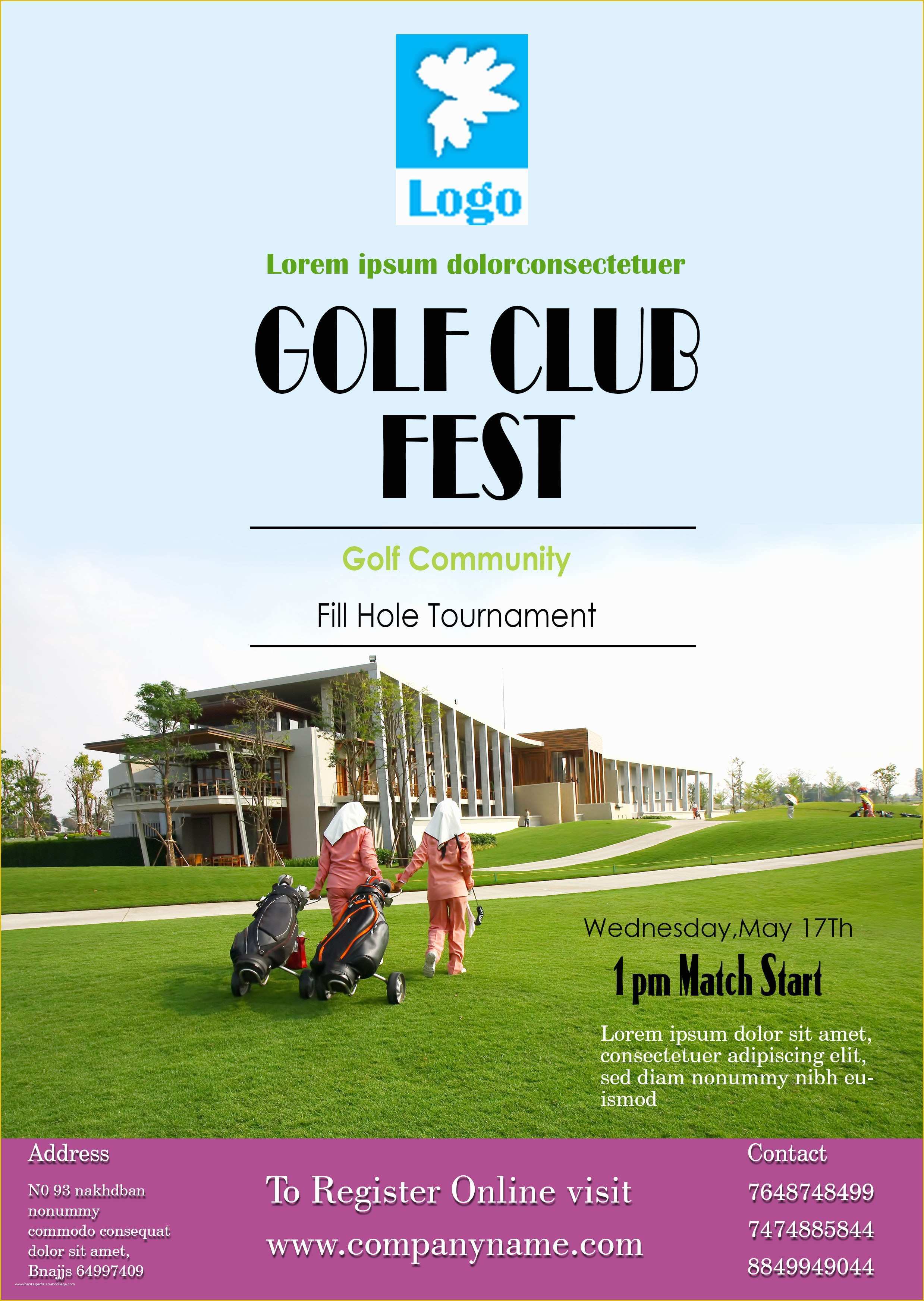 Free Golf tournament Flyer Template Of 15 Free Golf tournament Flyer Templates Fundraiser