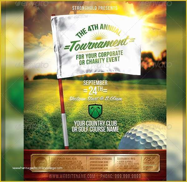 Free Golf tournament Flyer Template Of 21 Golf tournament Flyer Templates