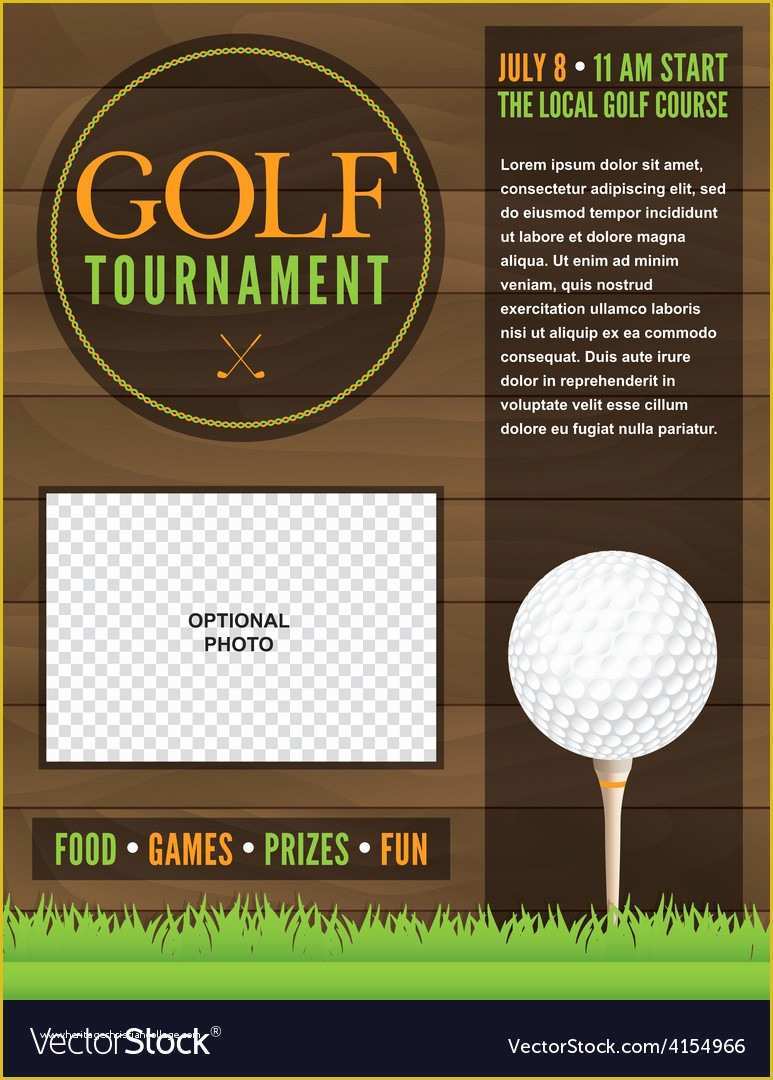 Free Golf tournament Flyer Template Of Golf tournament Flyer Template Royalty Free Vector Image