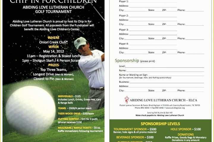 Free Golf tournament Registration form Template Of 10 Golf Outing Registration form Template Rtrue