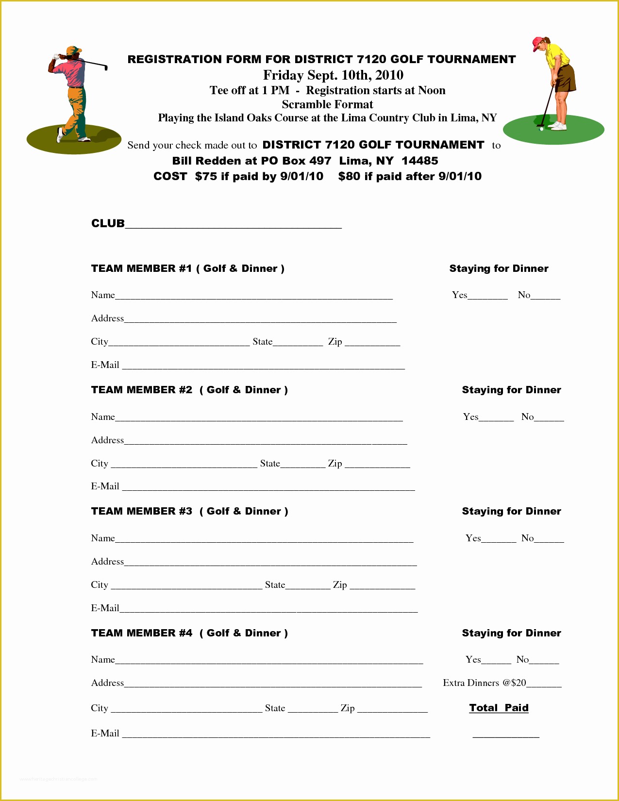 Free Golf tournament Registration form Template Of Best S Of Outing Sign Up Sheet Example Golf