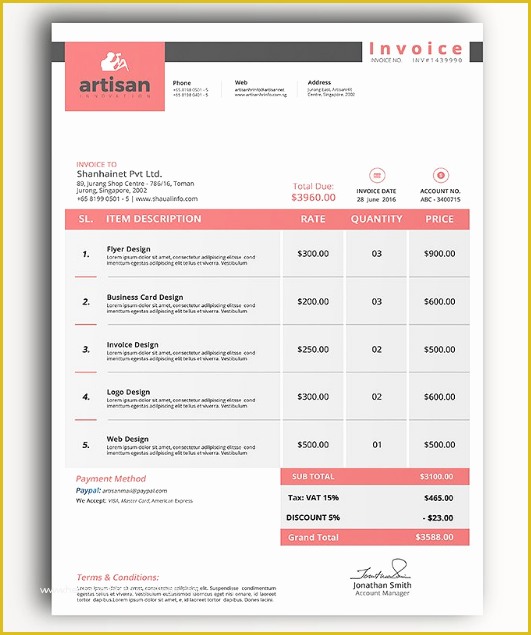 Free Google Docs Invoice Template Of 15 Free Google Docs Invoice Templates