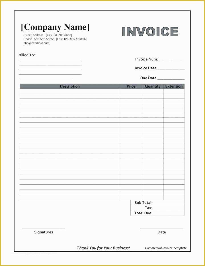 Free Google Docs Invoice Template Of Blank Invoice Template Blank Invoice Template Google Docs