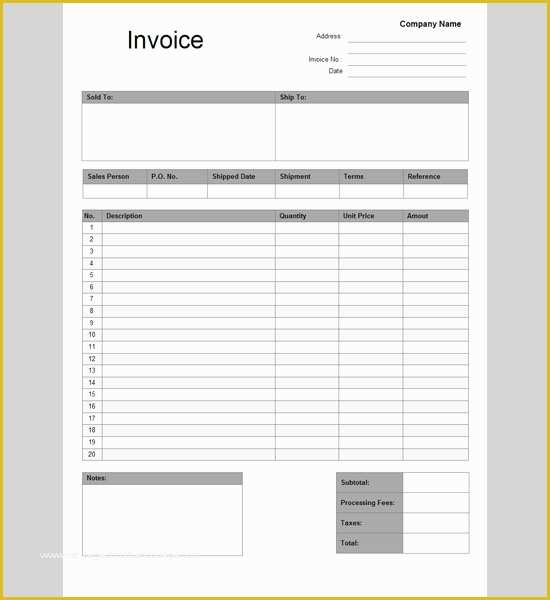 Free Google Docs Invoice Template Of Google Docs Invoice Template