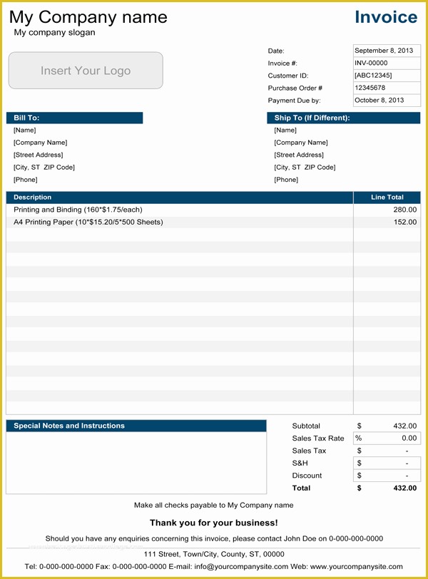 Free Google Docs Invoice Template Of Google Docs Invoice Template