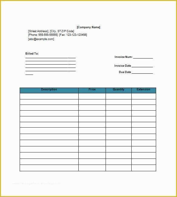 Free Google Docs Invoice Template Of Google Invoice Template 25 Free Word Excel Pdf format