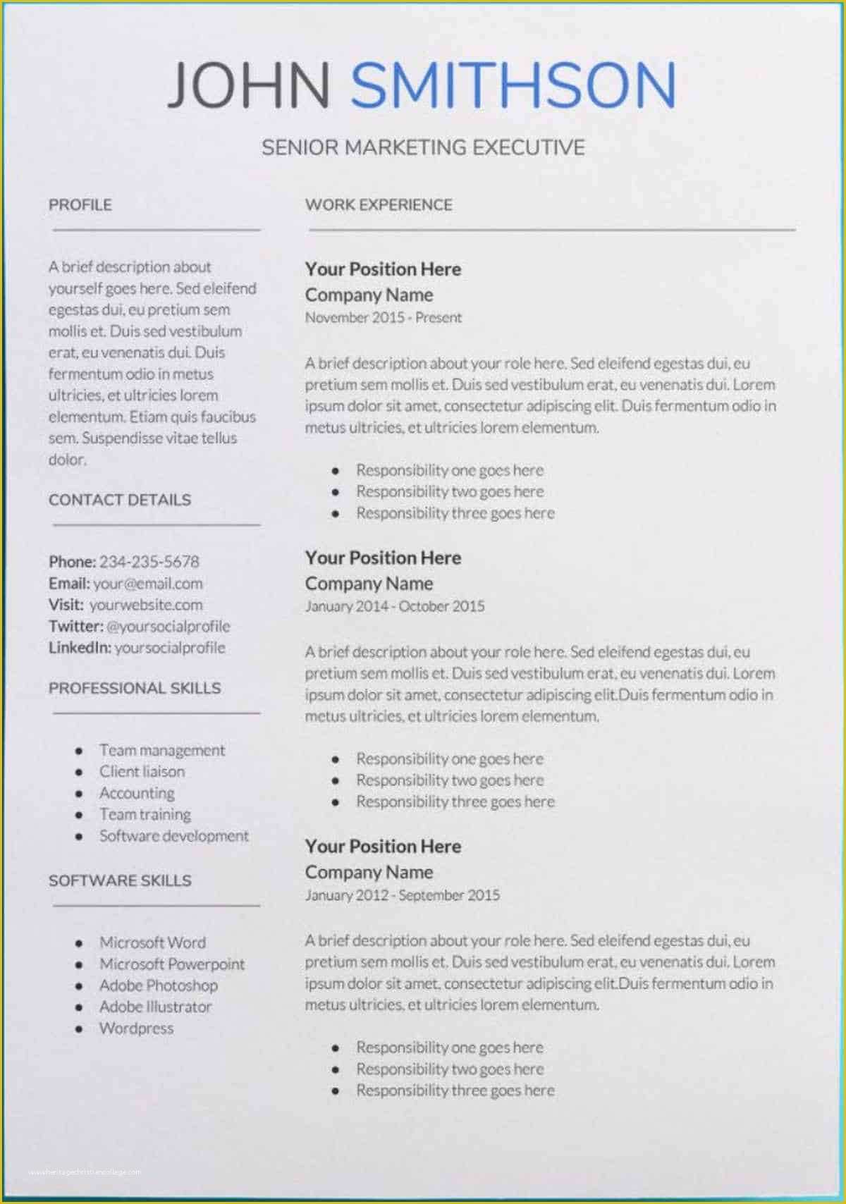 Free Google Docs Resume Templates Of 30 Google Docs Resume Templates [downloadable Pdfs]