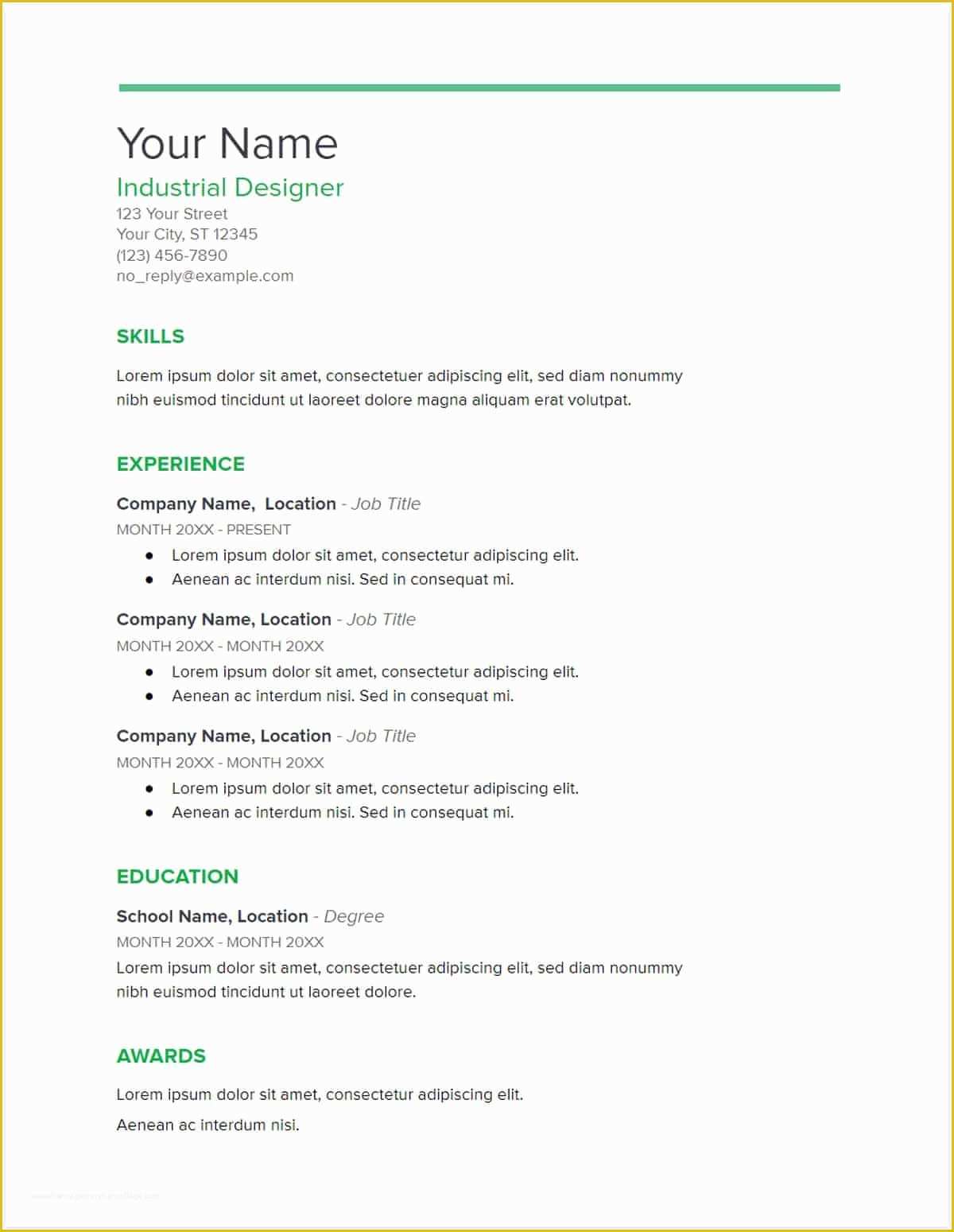 Free Google Docs Resume Templates Of 30 Google Docs Resume Templates [downloadable Pdfs]