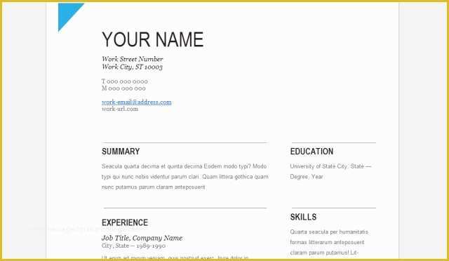 Free Google Docs Resume Templates Of Google Doc Resume Template Free Google Document Resume