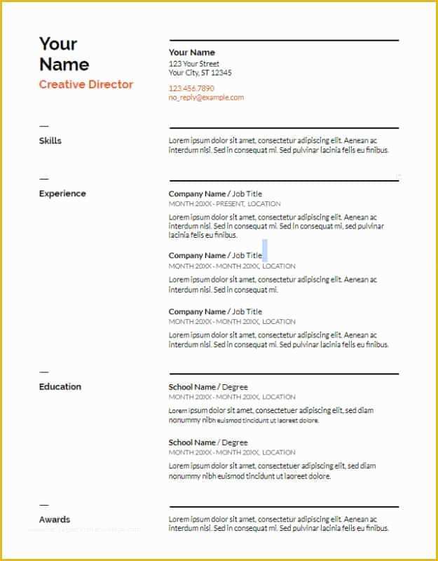 Free Google Docs Resume Templates Of Google Docs Curriculum Vitae Template Google Doc