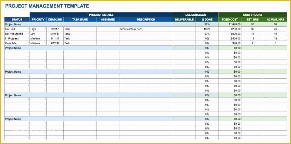 Free Google Sheets Templates Of Free Google Docs and Spreadsheet Templates Smartsheet