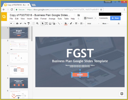 Free Google Slides Templates Of Free Business Plan Google Slides Template