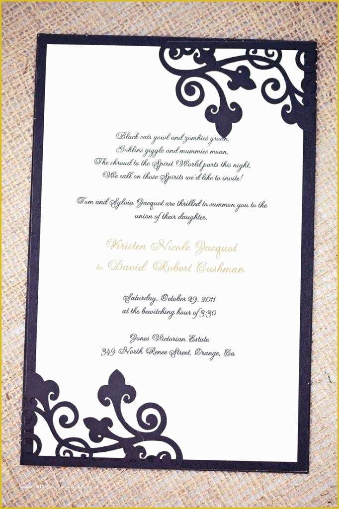 Free Gothic Wedding Invitation Templates Of Custom Printable Wedding Invitation Free Gothic Templates