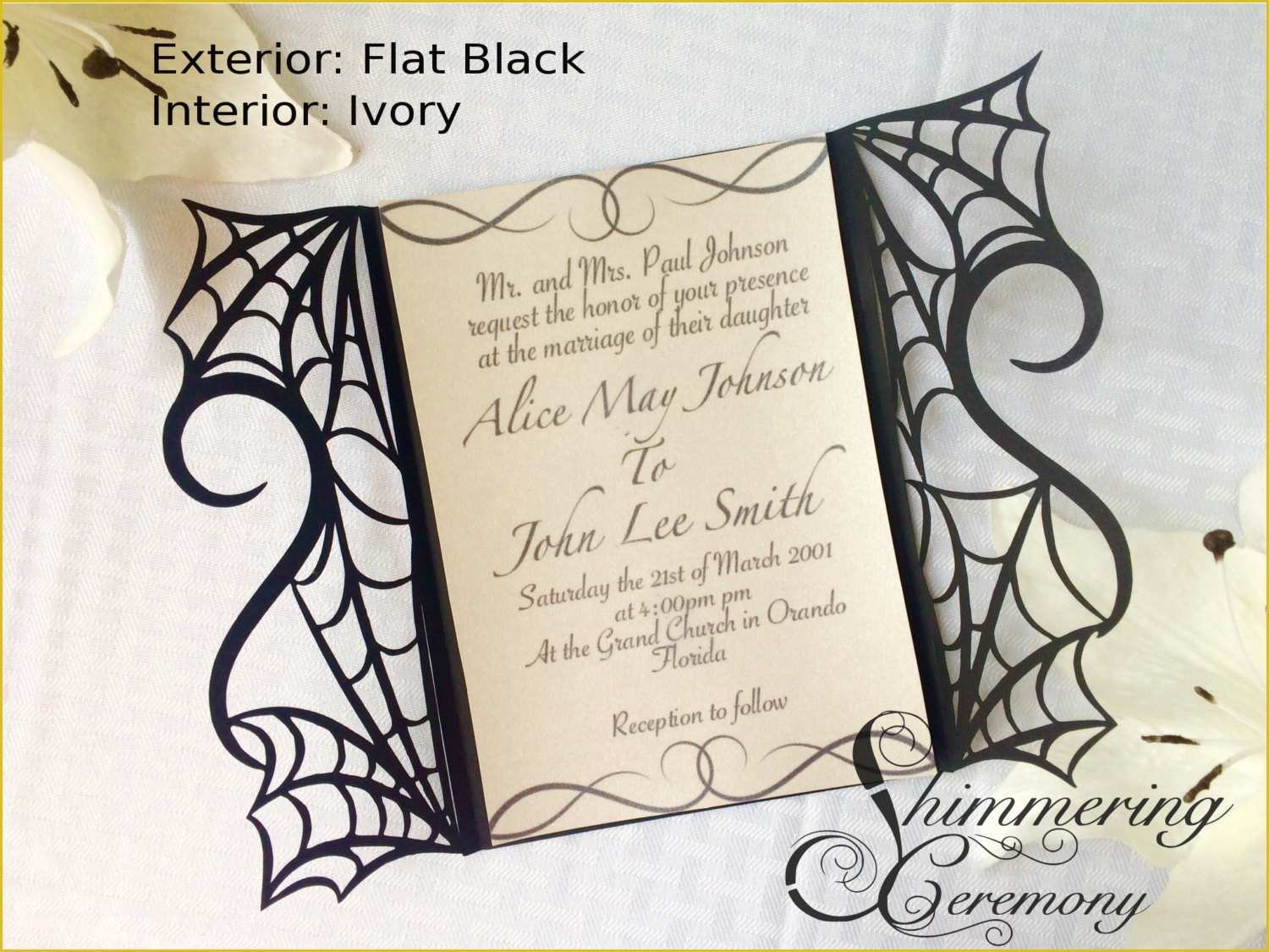 Free Gothic Wedding Invitation Templates Of Gothic Spider Web Gate Invitation