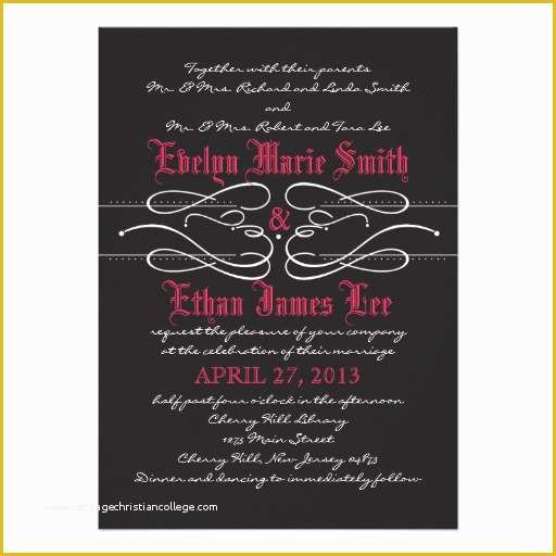 Free Gothic Wedding Invitation Templates Of Gothic Swirl Wedding Invitation 5" X 7" Invitation Card