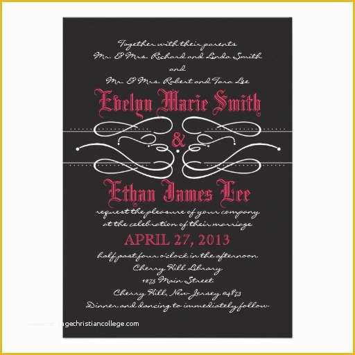 Free Gothic Wedding Invitation Templates Of Gothic Swirl Wedding Invitation 5&quot; X 7&quot; Invitation Card